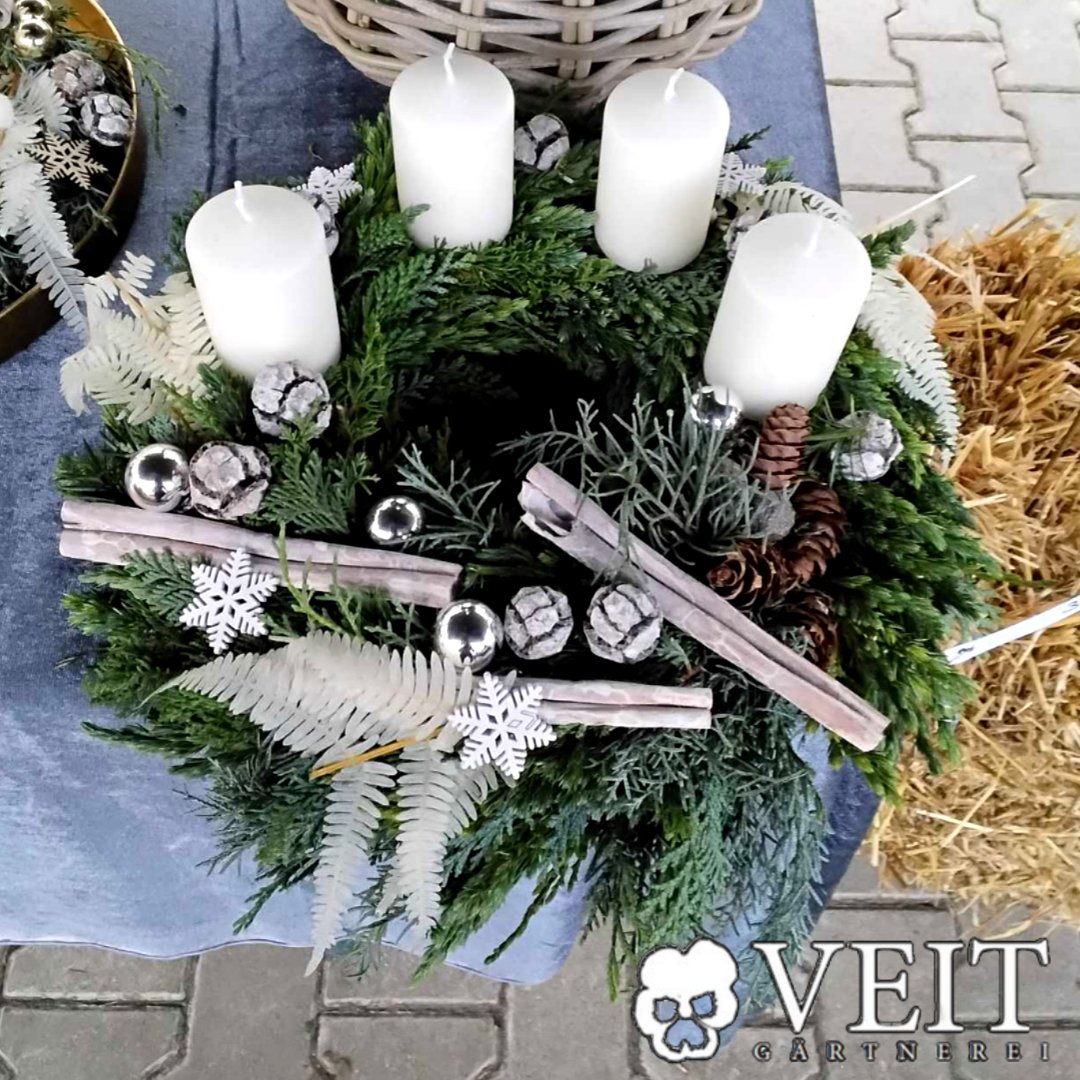 Adventskranz creme Boho